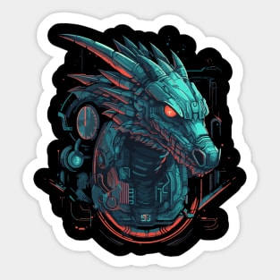 cyberpunk dragon Sticker